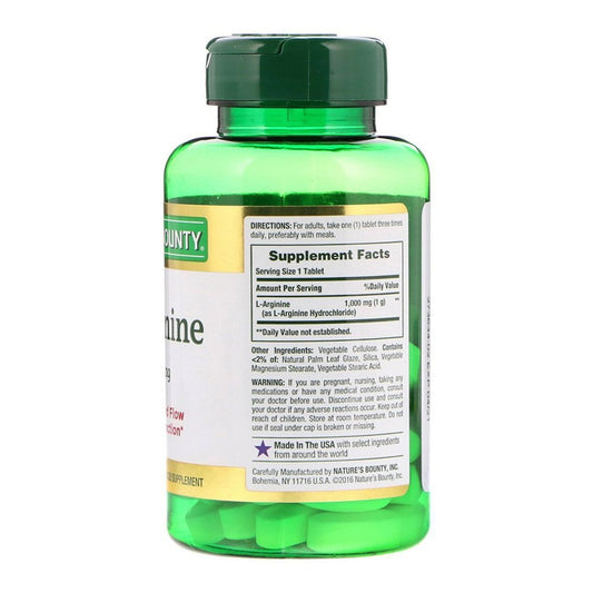 Nature's Bounty L-Arginine 1000mg , 50 Tablets