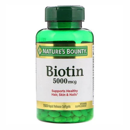 Nature's Bounty Biotin 5000 mcg, 150 Softgels - Passion Pulse