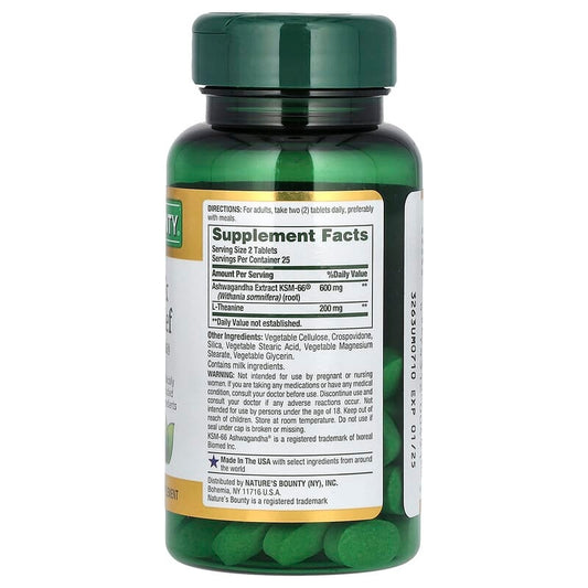 Nature's Bounty Anxiety & Stress Relief, 50 Tablets