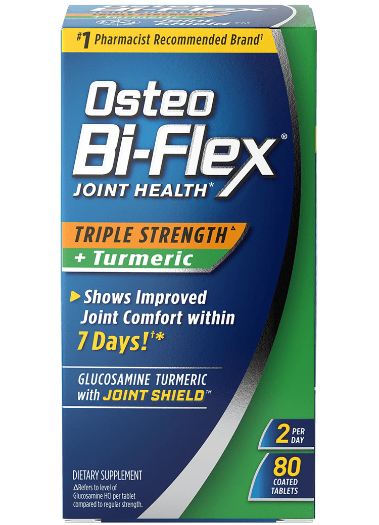 Osteo Bi-Flex Triple Strength + Turmeric, 80 tablets - Passion Pulse