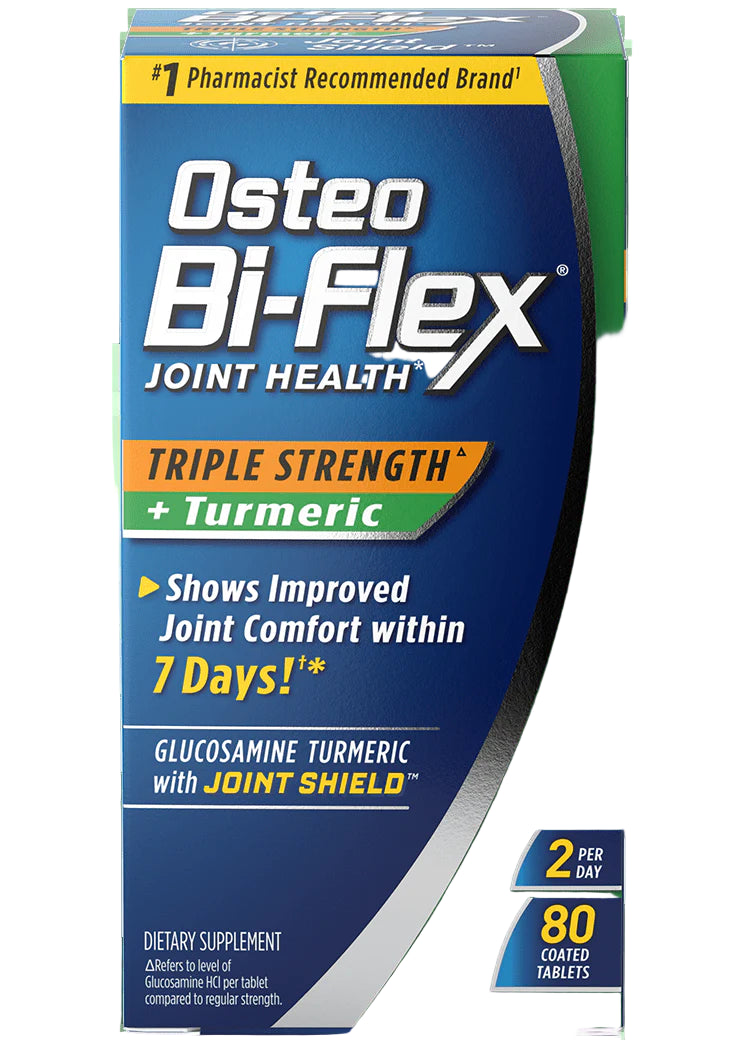 Osteo Bi-Flex Triple Strength + Turmeric, 80 tablets - Passion Pulse