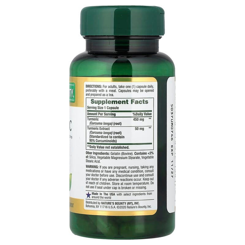 Nature's Bounty Turmeric 450mg , 60 Capsules
