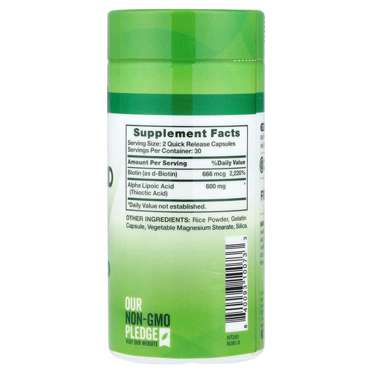 Nature's Truth Alpha Lipoic Acid 600mg, 60 Quick Release Capsules