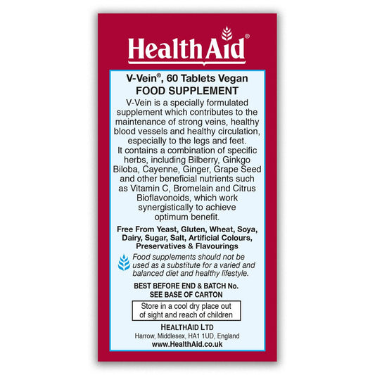 HealthAid V-Vein, 60 Tablets
