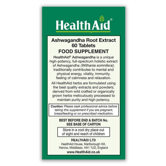 HealthAid Ashwagandha Root Extract,60 Tablets