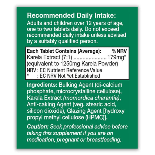 HealthAid Karela 1250mg, 60 Tablets