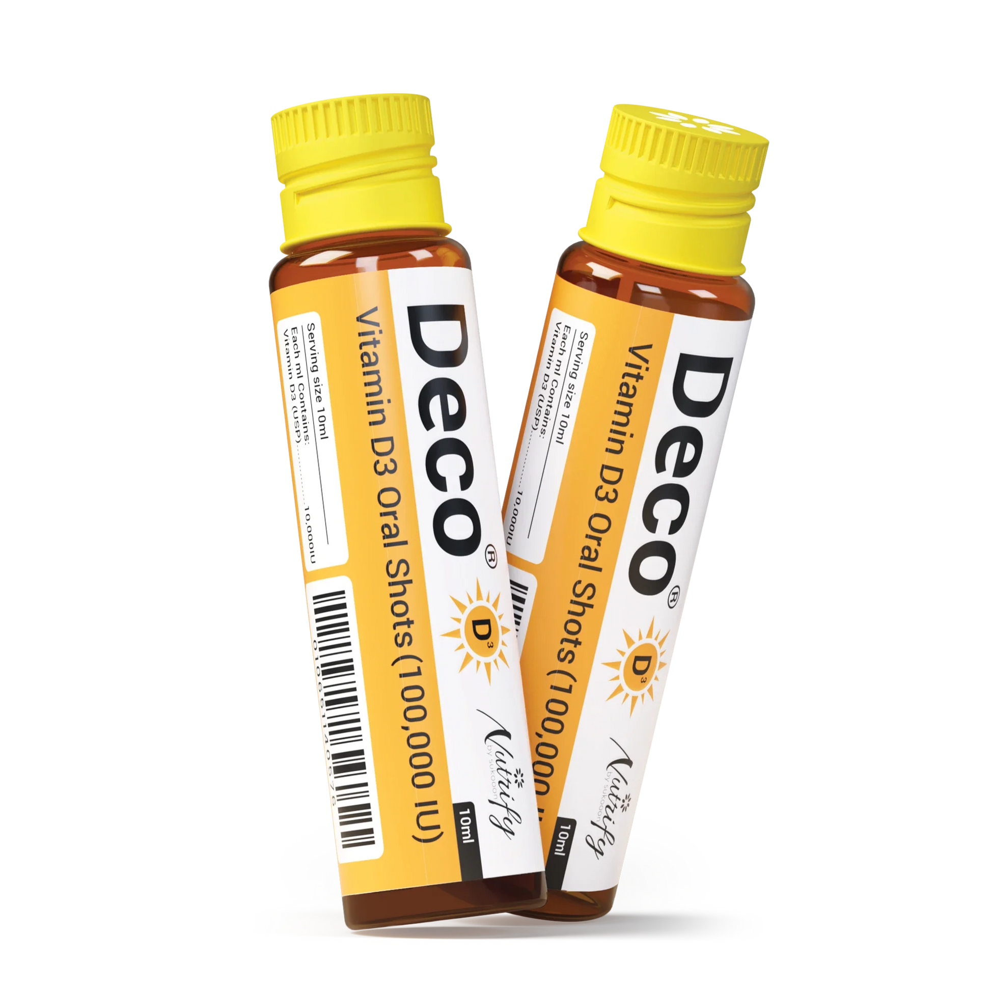 Nutrify DECO Vitamin D3 Oral Shots (100,000 IU) – Bone, Muscle & Immunity Support Nutrify