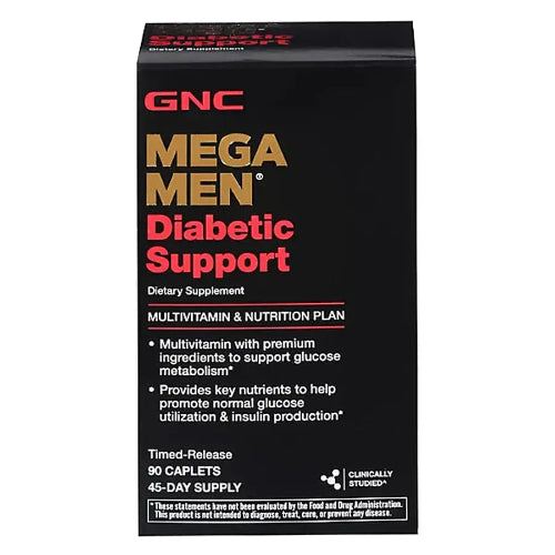 GNC Mega Men Diabetic Support, 90 Caplets GNC