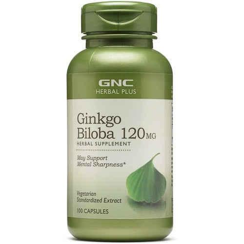 GNC Herbal Plus Ginkgo Biloba 120mg, 100 Capsules - Passion Pulse