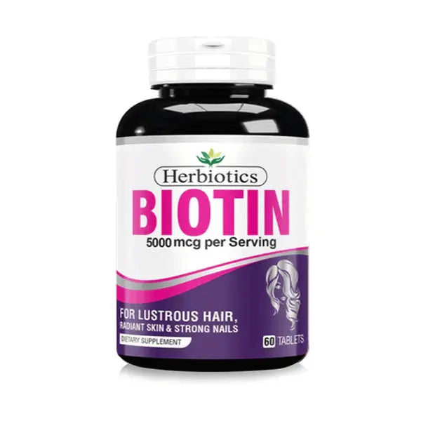 Herbiotics Biotin 5000 mcg,60 Tablets - Passion Pulse
