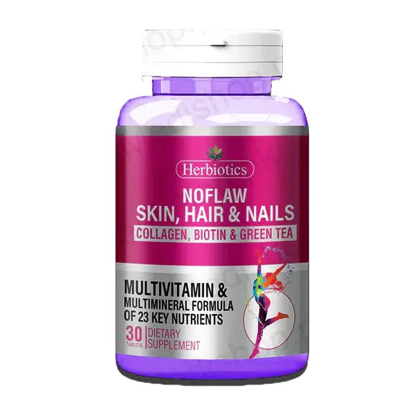 Herbiotics Noflaw Skin, Hair & Nails,30 Tablets - Passion Pulse