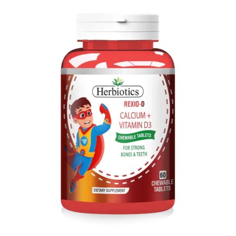 Herbiotics Rexio-D (Calcium + Vitamin D3), 60 Caplets