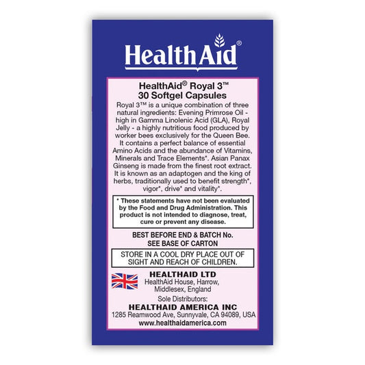 HealthAid Royal 3 , 30 Capsules