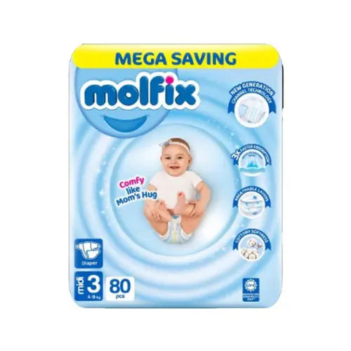 Molfix Diapers Size 3 (Midi), 80 Ct
