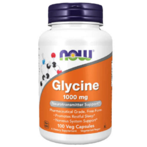 NOW Glycine 1000mg, 100 - Capsules