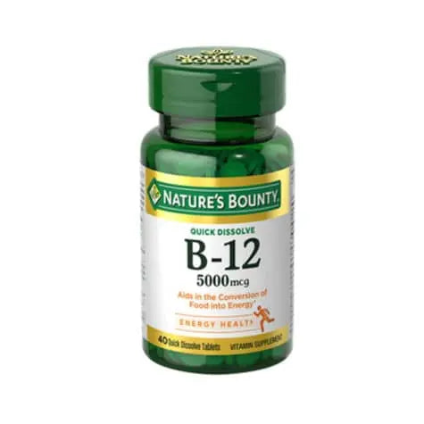Nature's Bounty B12 Quick Dissolve 5000mcg , 40 Tablets - Passion Pulse