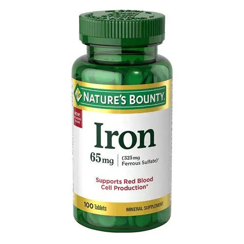 Nature's Bounty Iron 65mg , 100 Tablets - Passion Pulse