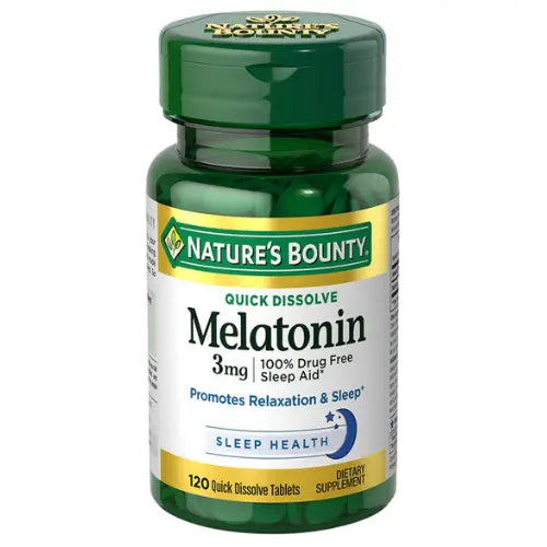 Nature's Bounty Melatonin 3 mg Quick Dissolve, 120 Ct -120 Quick Dissolve Tablets
