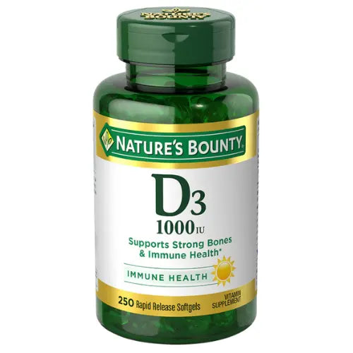 Nature's Bounty Vitamin D3 1000 IU, 250 Softgels