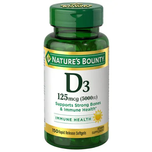 Nature's Bounty Vitamin D3 5000 IU, 150 Softgels