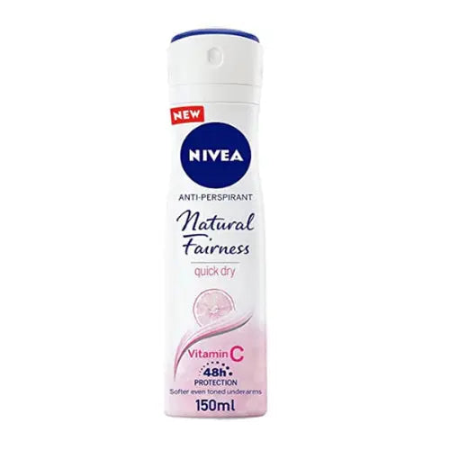Nivea Natural Fairness Quick Dry Vitamin C Women Body Spray, 150ml