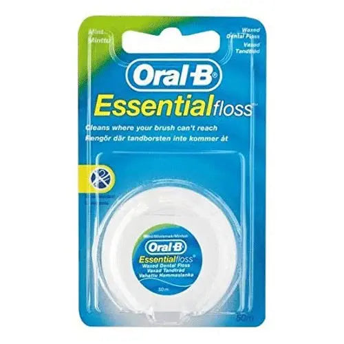Oral-B Essential Dental Floss Waxed (Mint), 50m Oral-B