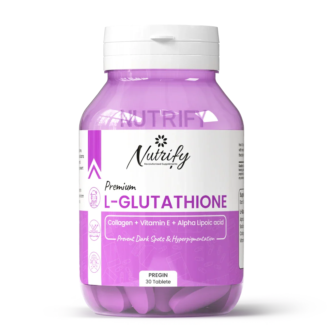 Nutrify PREGIN – Glutathione Tablets for Naturally Lighter, Brighter & Even Skin Tone Nutrify