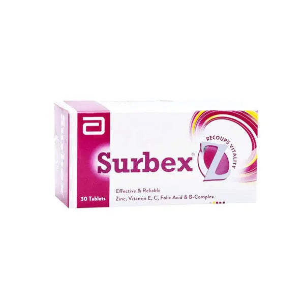 Surbex-Z – Multivitamin & Zinc Supplement for Energy & Immunity, 30 Tablets (Abbott) Abbott