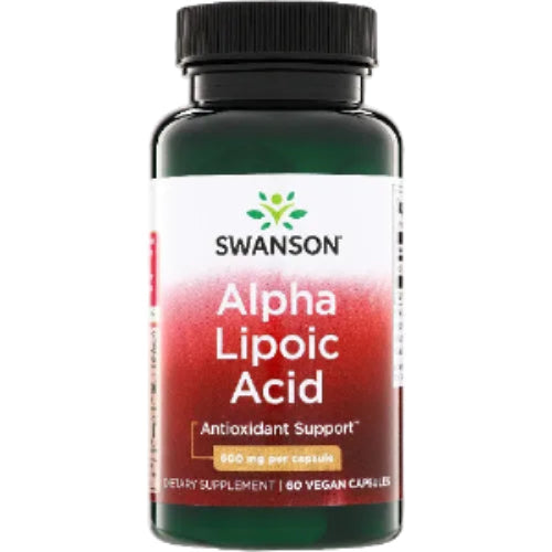 Swanson Vitamins Alpha-Lipoic Acid 600 mg, 60 Vegan Capsules