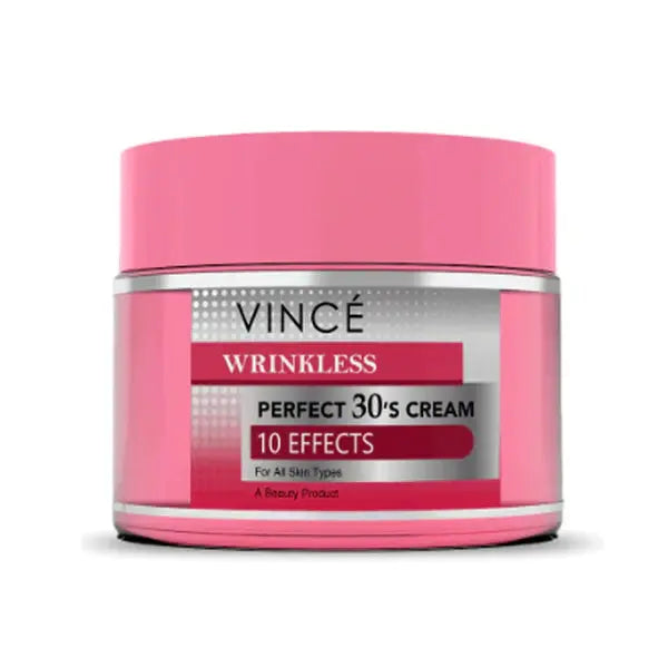 Vince Wrinkless Perfect 30’s Cream – Anti-Aging & Firming Moisturizer for Youthful Radiance 50 Ml Vince