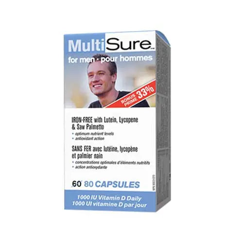 Webber Naturals MultiSure for Men, 80 Capsules