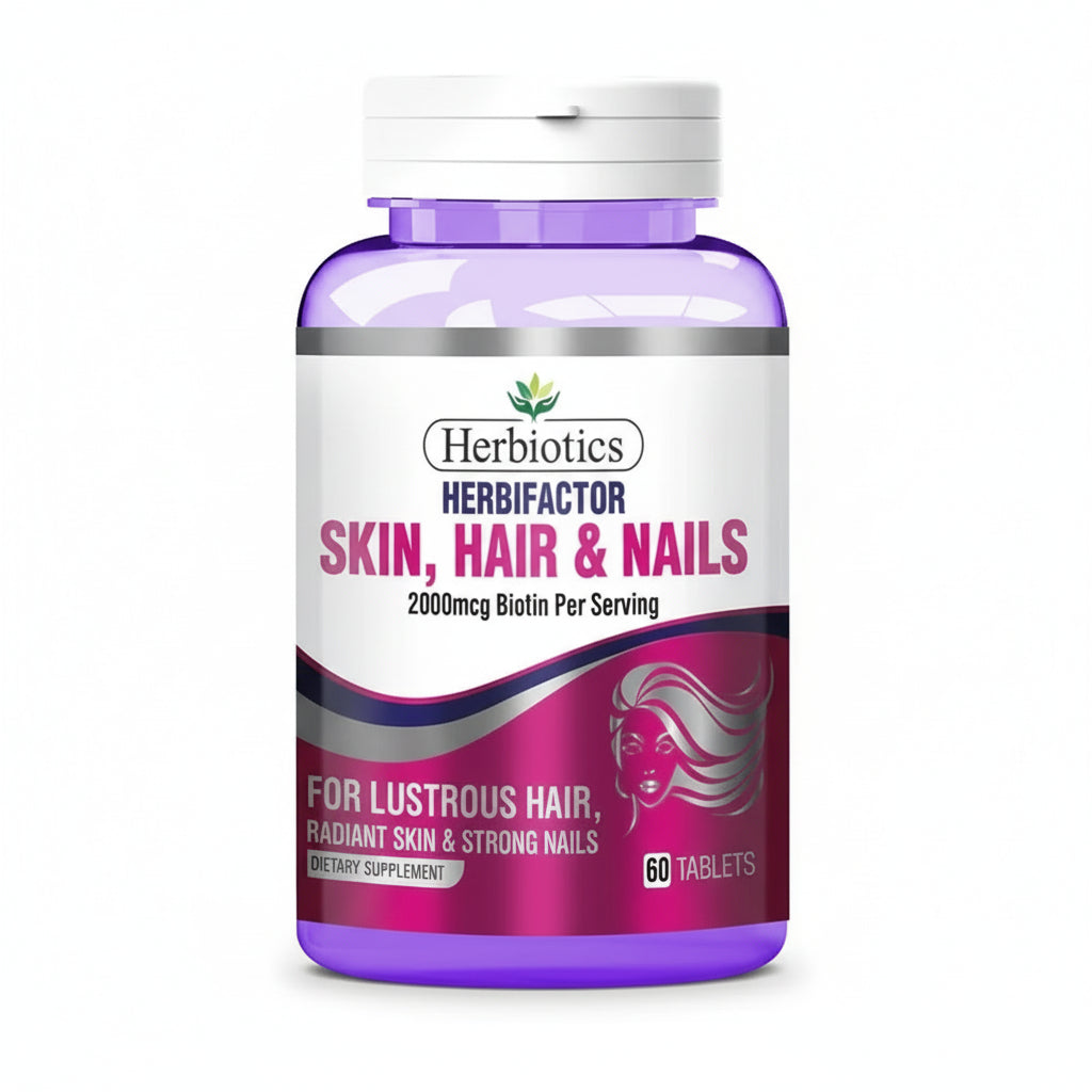 Herbiotics Herbifactor Hair, Skin & Nails, 60 Tablets - Passion Pulse