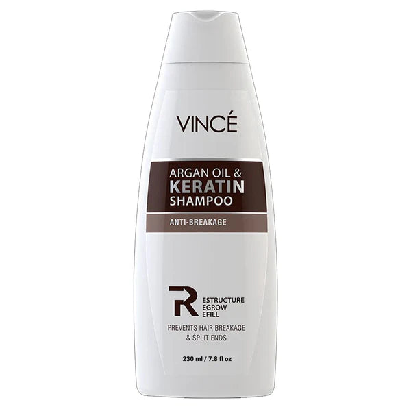 Vince Argan Oil & Keratin Shampoo – Nourishing & Smoothing Formula for Dry and Damaged Hair Vince
