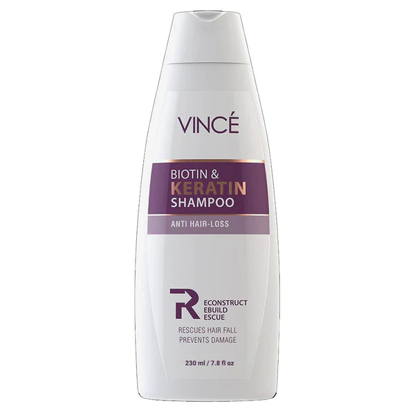 Vince Biotin & Keratin Shampoo – Strength & Repair Formula for Healthy Hair 230 ml Vince