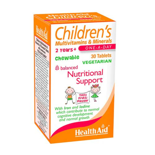 HealthAid Children's MultiVitamin + Minerals,30 Chewable Tablets - Passion Pulse