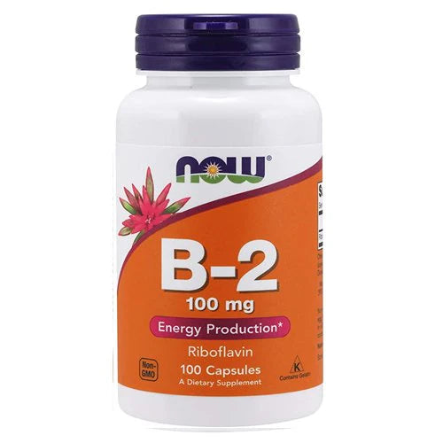 NOW Vitamin B-2 100mg, 100 Capsules