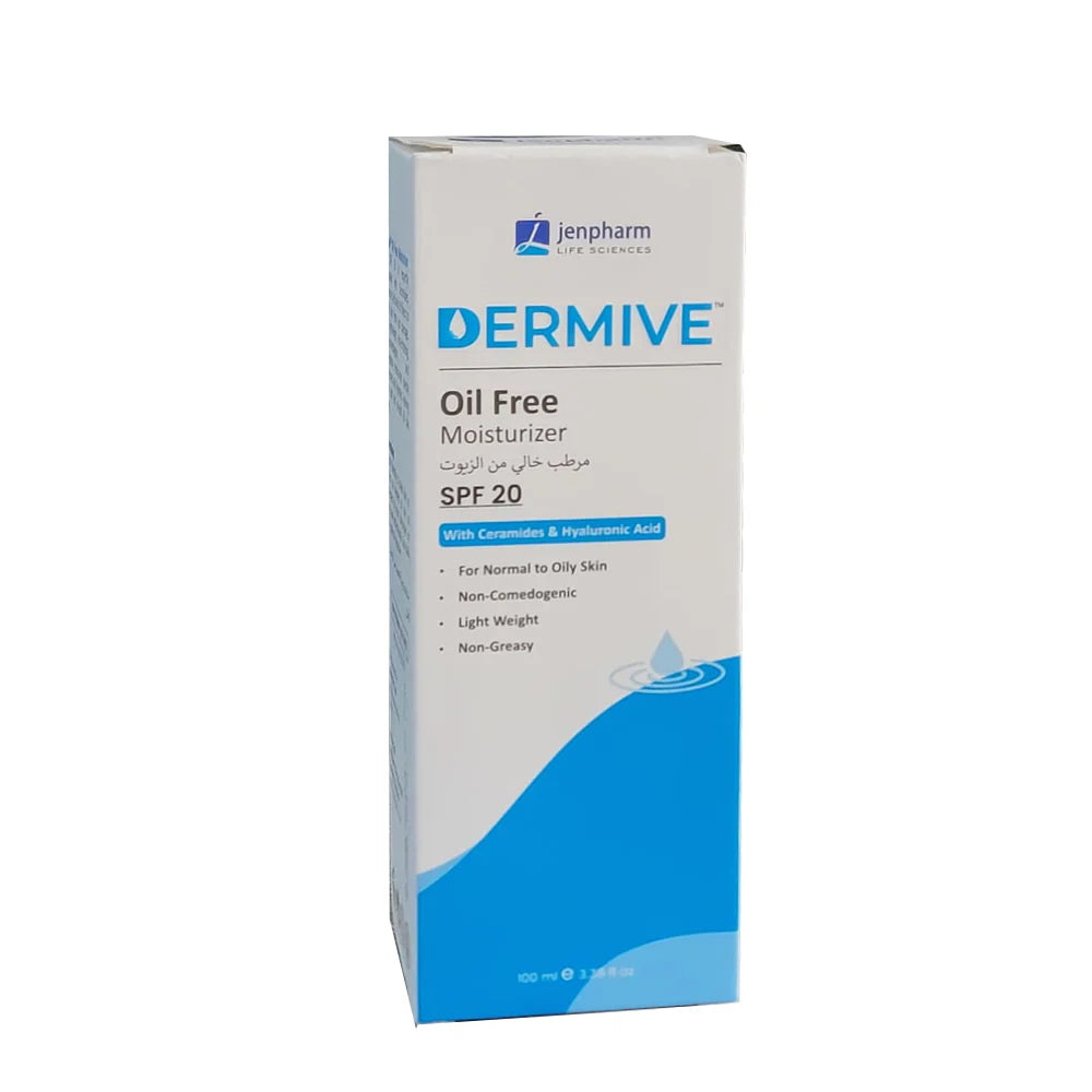 DermiVe Oil Free Moisturizer Lotion SPF 20, 100ml - Jenpharm Jenpharm
