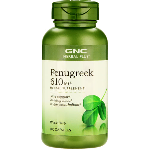 GNC Herbal Plus Fenugreek 610mg - 100 Capsules - Passion Pulse
