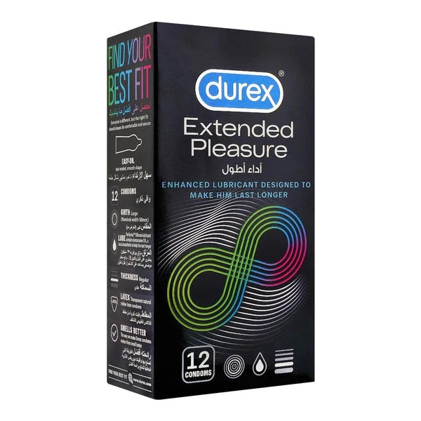 Durex Extended Pleasure Condoms - 12 Pcs Durex