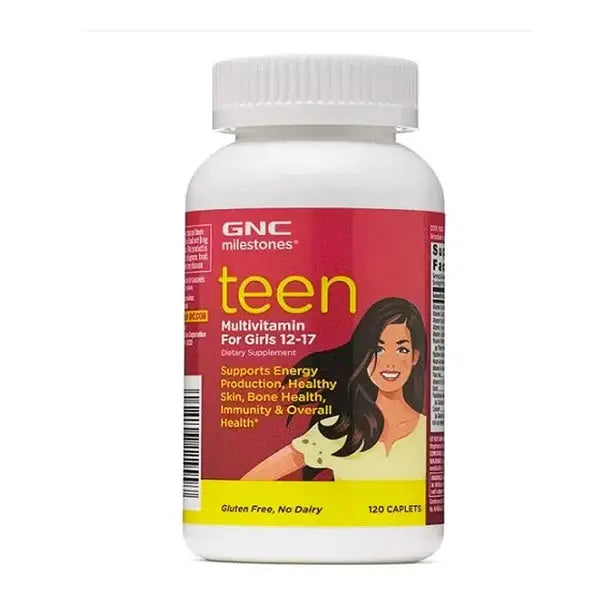 GNC Milestones Teen Multivitamin for Girls 12-17, 120 Caplets GNC