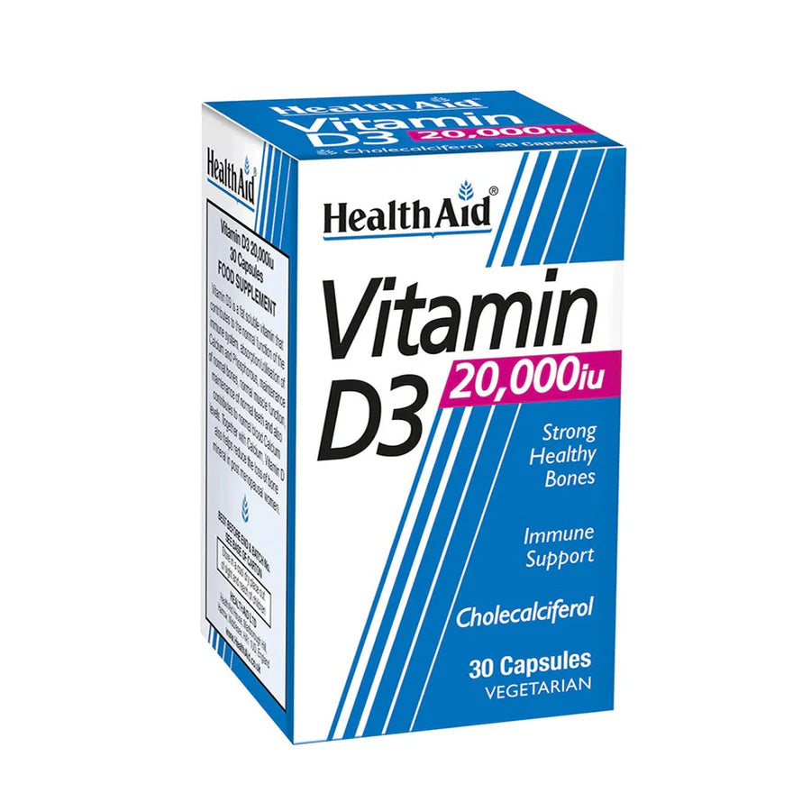 HealthAid Vitamin D3,30 Veg Capsules - Passion Pulse