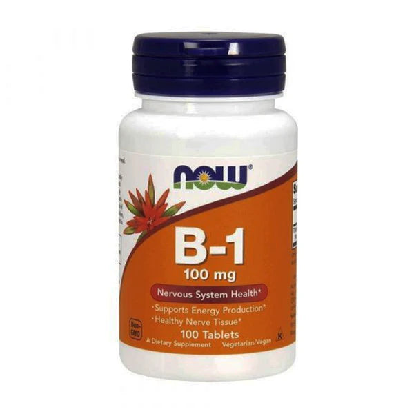 NOW Vitamin B-1 100mg, 100 Veg Tablets - Passion Pulse
