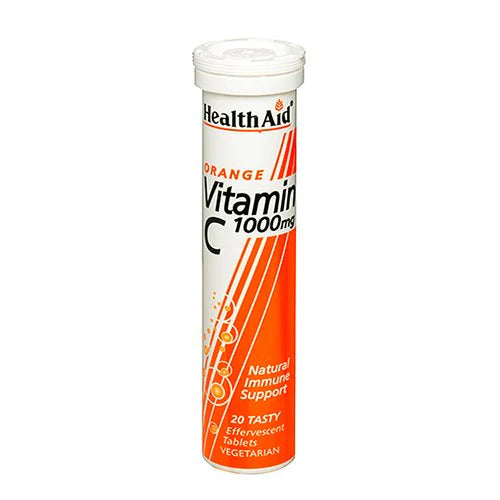 HealthAid Vitamin C 1000mg Effervescent (Orange),20 Effervescent Tablets - Passion Pulse