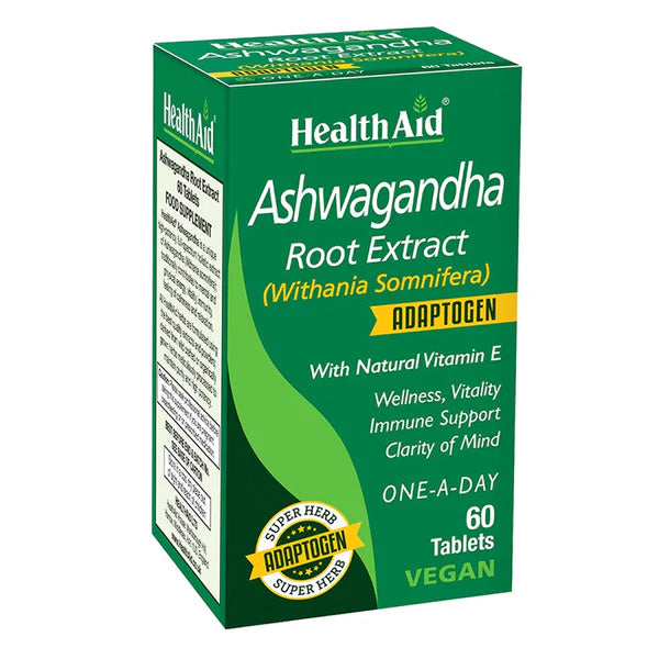 HealthAid Ashwagandha Root Extract,60 Tablets - Passion Pulse