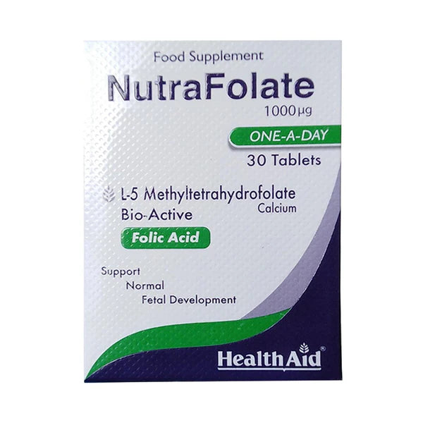 HealthAid Nutra-Folate 1000 mg, 30 Tablets - Passion Pulse