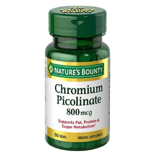 Nature's Bounty Chromium Picolinate 800mcg, 50 Tablets - Passion Pulse