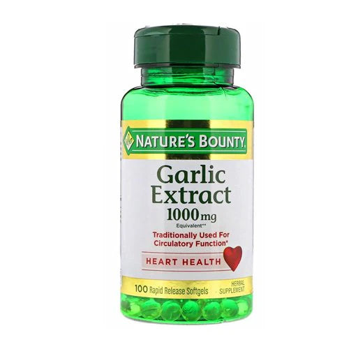 Nature's Bounty Garlic 1000mg , 100 SoftGels - Passion Pulse