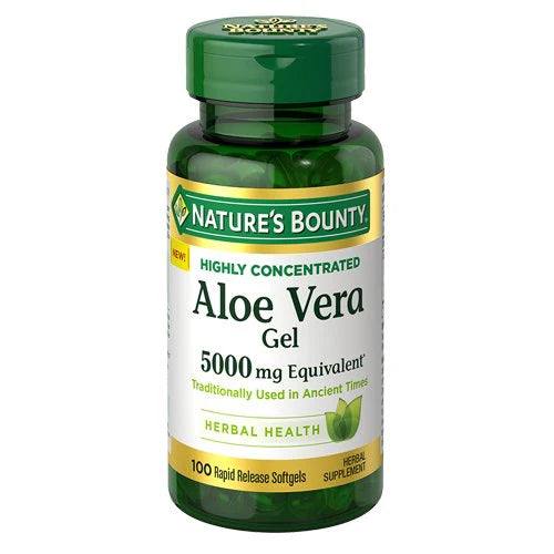 Nature's Bounty Highly Concentrated Aloe Vera Gel , 100 Softgels - Passion Pulse