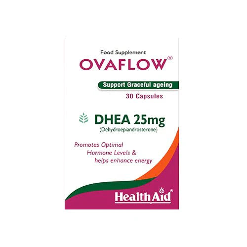 HealthAid Ovaflow DHEA 25mg,30 Capsules - Passion Pulse