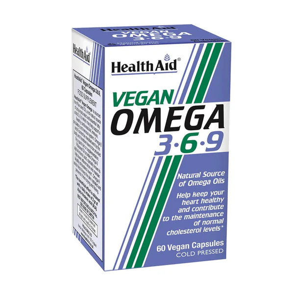 HealthAid Vegan Omega 3-6-9 , 60 Vegan Capsules - Passion Pulse